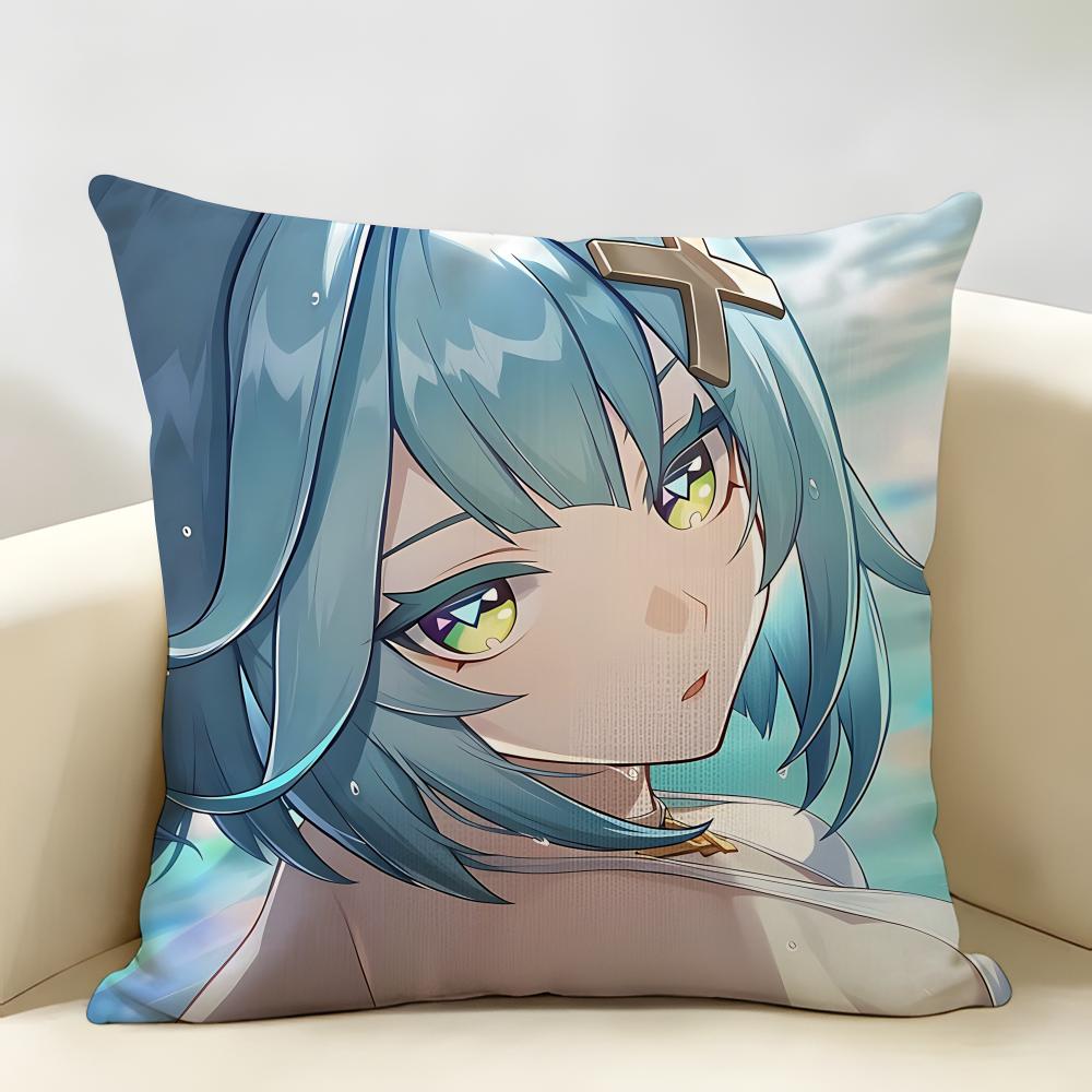 Faruzan Genshin Impact Cushion Cover Natural Linen Organic Fabric DoubleSided Printing Room Sofa Decor Pillow Case