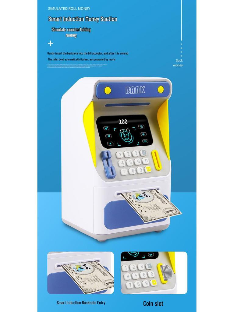Face Recognition ATM Money Box: Automatic Password Roller Safe Educational Toy