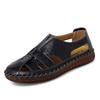 Men's Sandals New Summer Non-Slip Wear-Resistant Beach Leather Sandals Outdoor Casual Leather Driving Slippers