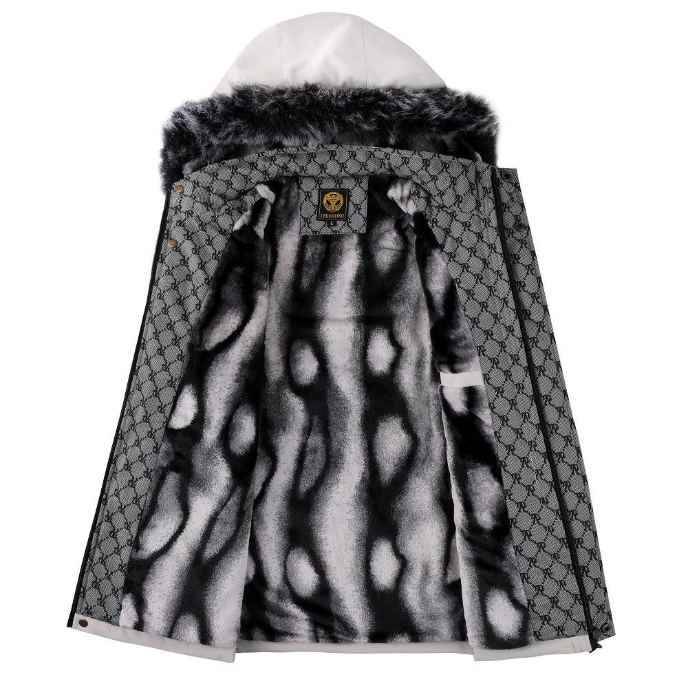 Men's Autumn/Winter Fur Collar Thickened Cotton Coat - Casual Fashion Trend