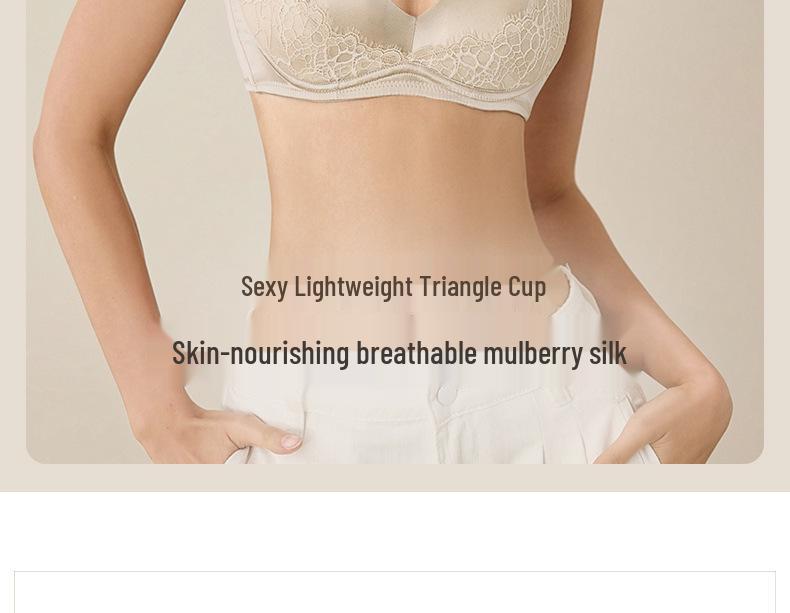 French Satin & Lace Push-Up Bra - Minimizer for Large Busts, Double Strap, Comfortable & Sexy Summer Wear