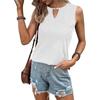 Summer Pleat Women Tank Top Sleeveless Casual Basic Top Vest 2024 Female Elegant Sexy Loose Tee Shirts Ladies New Cut Out Blouse 275
