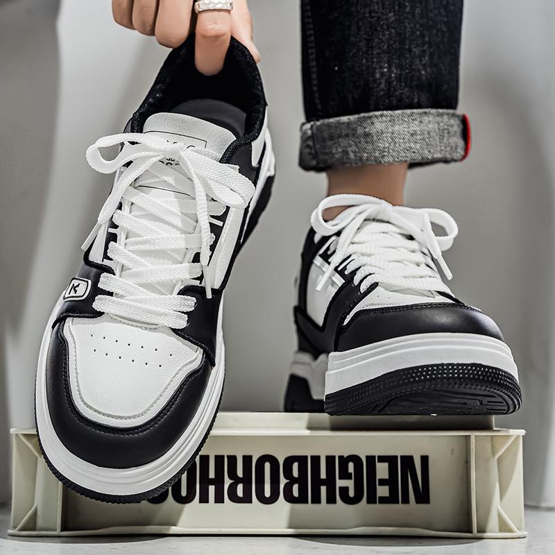 New Men's Classic Fashion Low Top Thick Sole Skateboarding Shoes Comfortable Soft Sole Basketball Sneakers