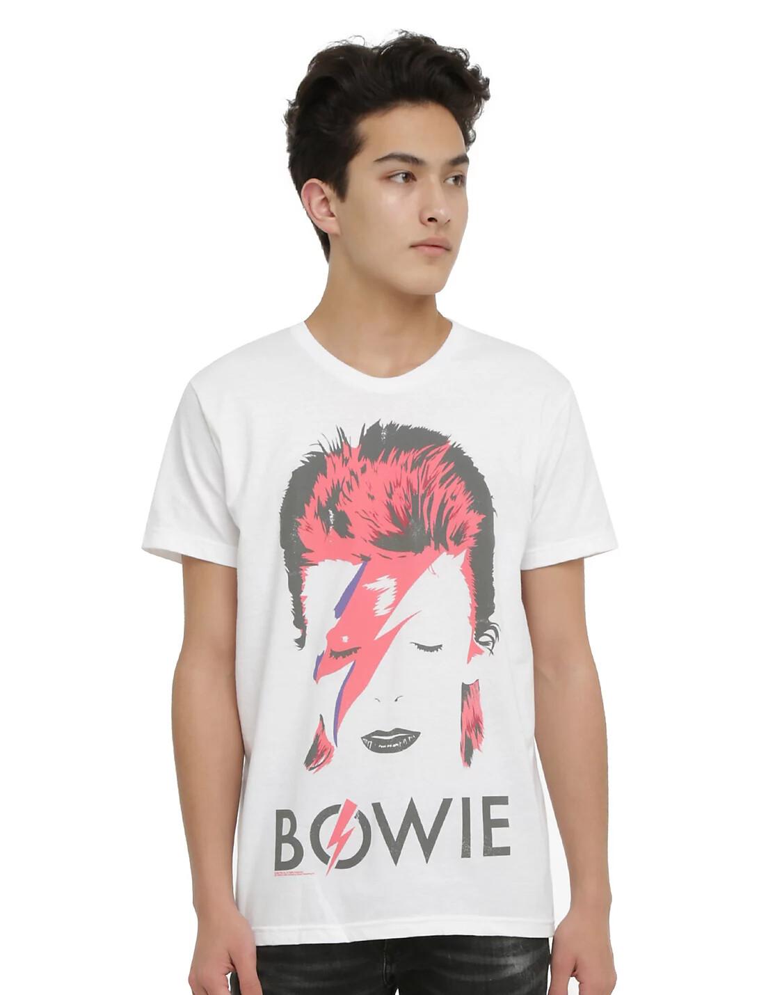 David Bowie Mens Aladdin Sane White T-shirt New S M 2XL XL