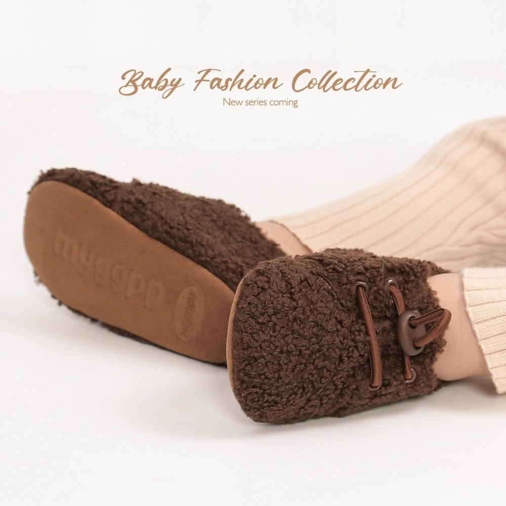 Cashmere Lining Baby Booties Anti-Slip Infant Crib Shoes Warm Soft Sole Shoes Newborn Wear