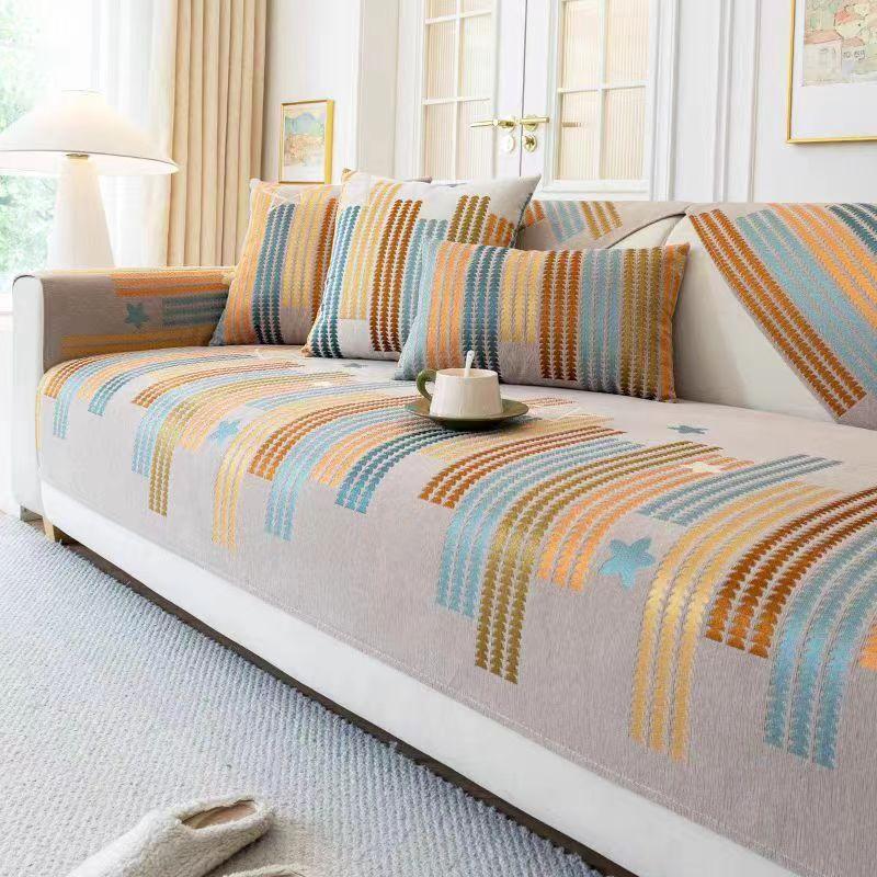 Pernă de canapea din chenille pentru sufragerie canapea anti-alunecare covoraș prosop Husă canapea colț canapea pătură pernă scaun huse de protecție pentru casă