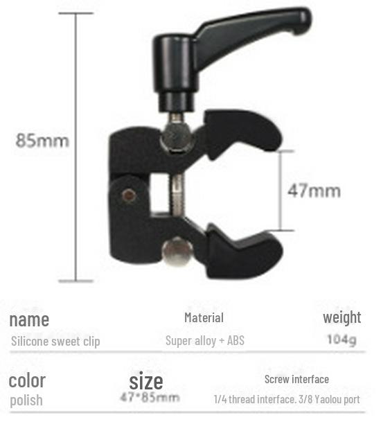 Wielofunkcyjny zacisk kraba ze stopu aluminium do bezpiecznego mocowania metalu i monitora