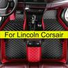 Car Floor Mats For Lincoln Corsair    Auto Luxury Leather Foot Pads Automobile Carpet Cover Interior Accessories