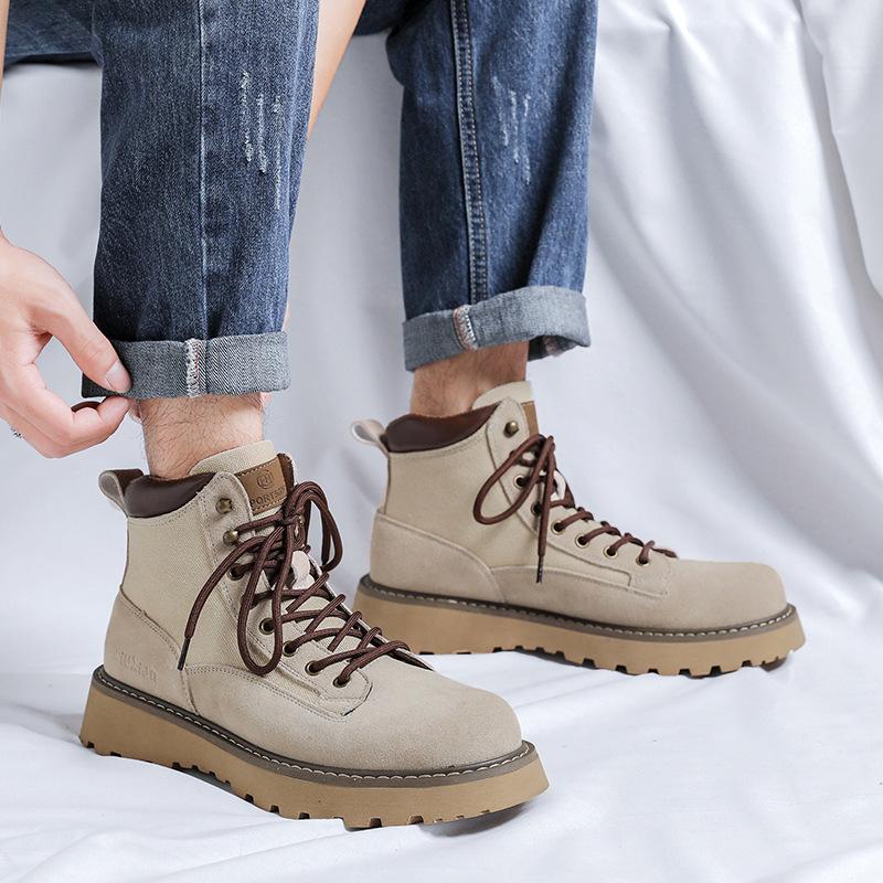 Martin boots men's leather men's shoes new anti-velvet leather casual versatile autumn and winter leather tooling Martin boots 8236-R