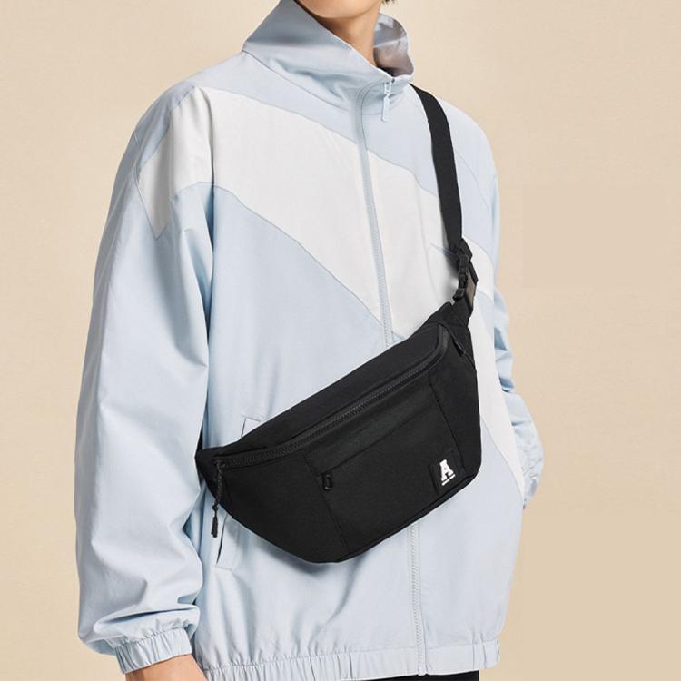 New Anta Canvas Shoulder Bag, Crossbody Bag, Canvas Bag, Sling Bag, Fanny Pack Regular Unisex Basic Black 992358141R-1