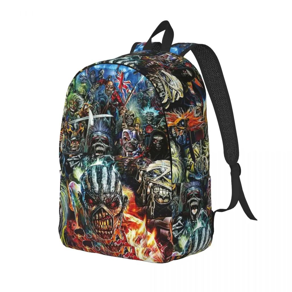 Iron Maidens Musik Rock Rucksack für Männer Frauen Mode Student Wandern Reisen Tagesrucksack College Umhängetasche Langlebig