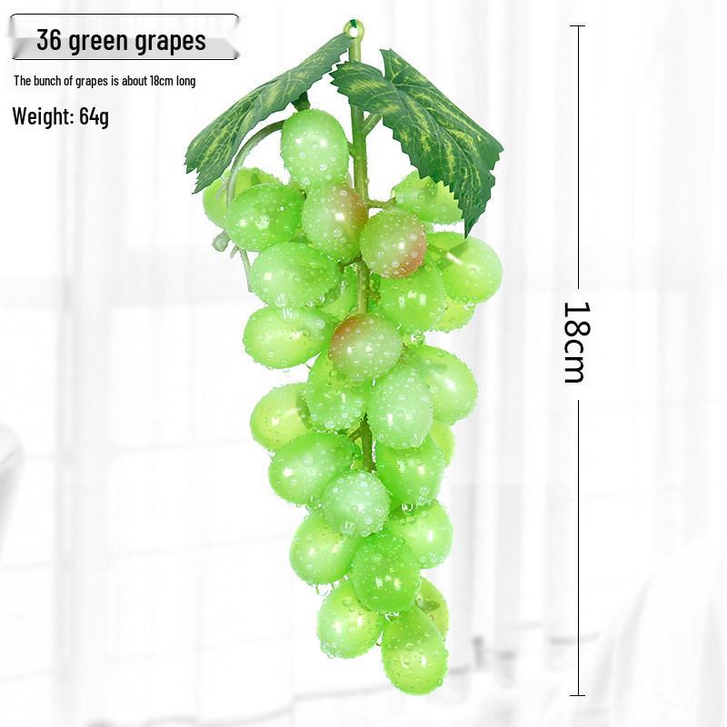 Artificial Grape Cluster Decoration – Green Frosted Grapes Prop for Display or Shooting