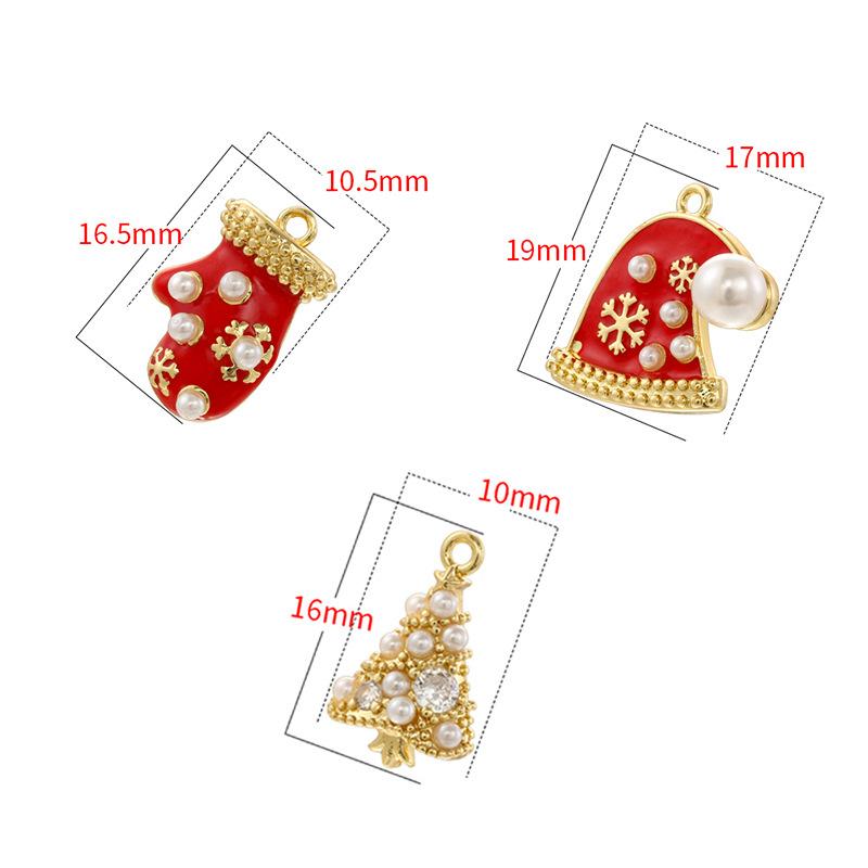 Sweet Christmas Pendant Atmosphere Christmas Hat Gloves Accessories Pendant Vd1643-1667