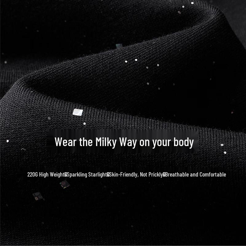 Chuyu Women's Glitter Print Loose Fit T-shirt