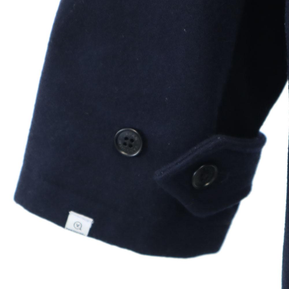 VANQUISH Wool Blend Stainless Collar Coat L Navy Men's Used