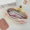 Cute Bowknot Pen Bag Soft Fabric Large Capacity Stationery Bag Students Portable Pencil Case Stationery Organizer