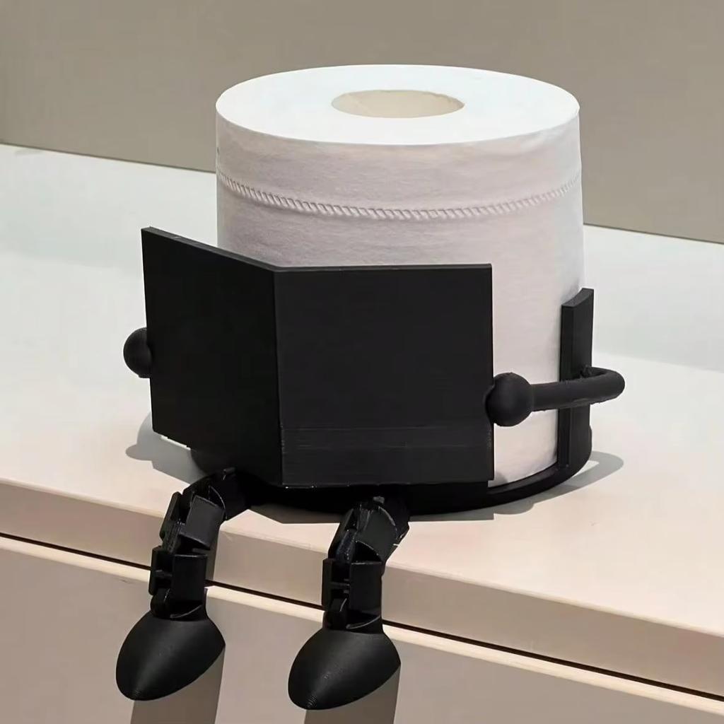Creative Toilet Paper Holder Stand - Fun Sitting Posture Design, Removable Joint Practical Art Ornament,Home Bathroom Decoration