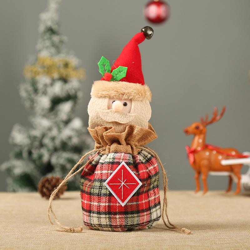 Christmas decorations Christmas Eve apple bag Christmas gift bag Christmas candy bag Christmas burlap embroidered gift bag