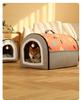 Washable Winter Warm Pet Nest: Half-Enclosed Cat & Large Dog House