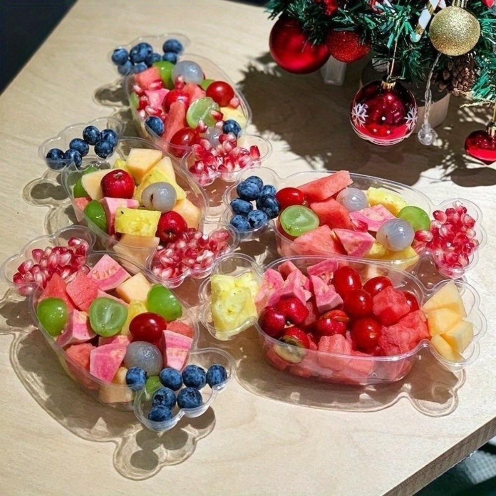 10 Stück Transparente Klare Dessertbox Kunststoff Obstsalatschale Kuchenbehälter Feiertagsveranstaltungen