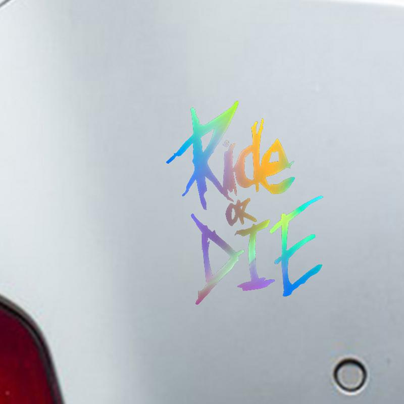 Creative Truck Lettering Decals Auto Decorative Sticker Free To Cut Waterproof Ride Or Die Window Deca For Car Tail Decor
