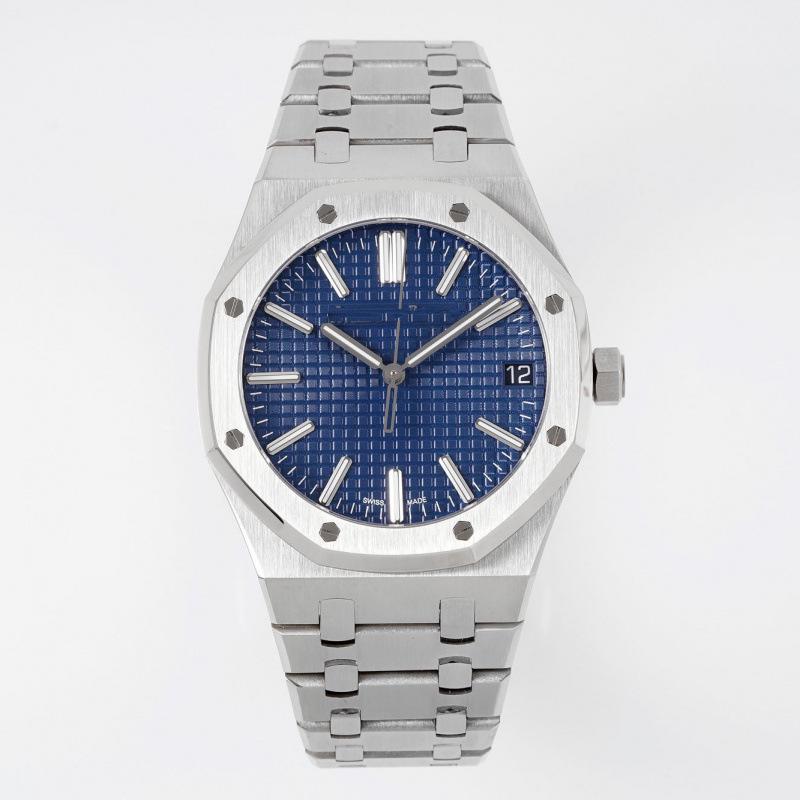 Aijia AP Royal Oak 15500/15510 Automatic Men's Watch, Stainless Steel Band, Octagonal Porthole Dial