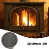 18/20mm Rope Seal Black Fiberglass Fireplace Gasket Cord