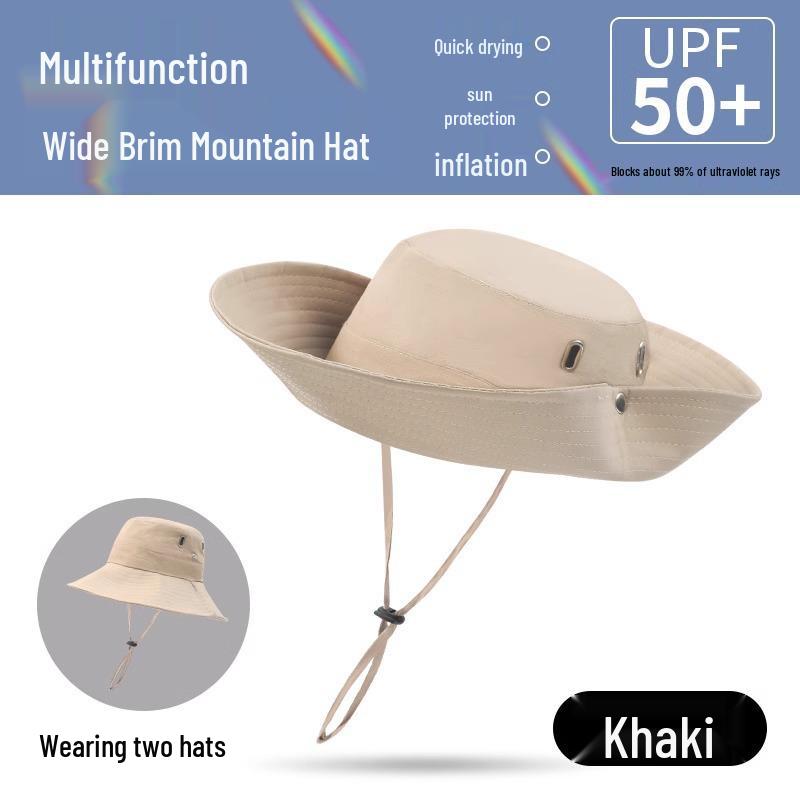 Men's Outdoor Denim Mountaineering Hat - Sun Protection for Climbing, Fishing, and Summer Activities
