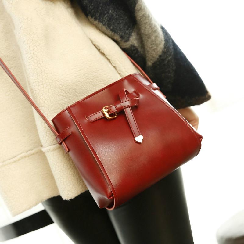 Личность Мода Девушки Косые Сумки кларет 990₽