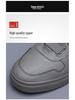 Men's Fleece-Lined Winter Slip-On Casual Leather Shoes - Korean Style, Non-Slip, Warm, Mid-Top Trendy Sneakers