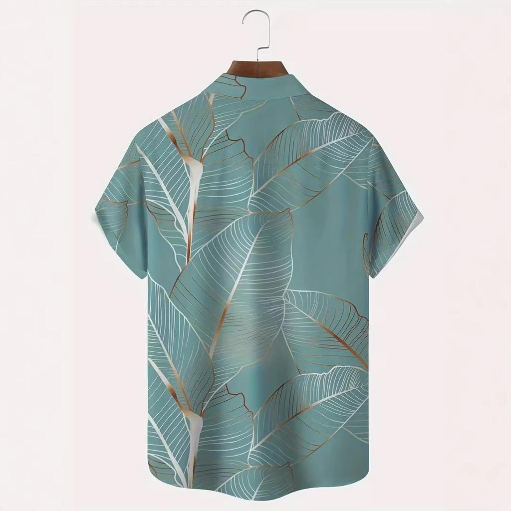 New Summer Men Clothes 3D Digital Print Casual Shirt Tops Men Short Sleeve Hawaii Shirt