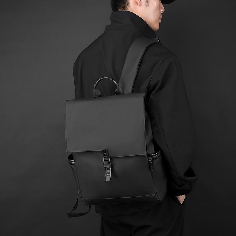 Schulranzen für Herren mit großem Fassungsvermögen, einfarbig, Business-Rucksack