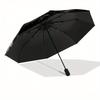 Yin Yang Cats with Intricate Tree Patterns - A folding umbrella with 8 iron ribs, plastic handle, and automatic opening/closin
