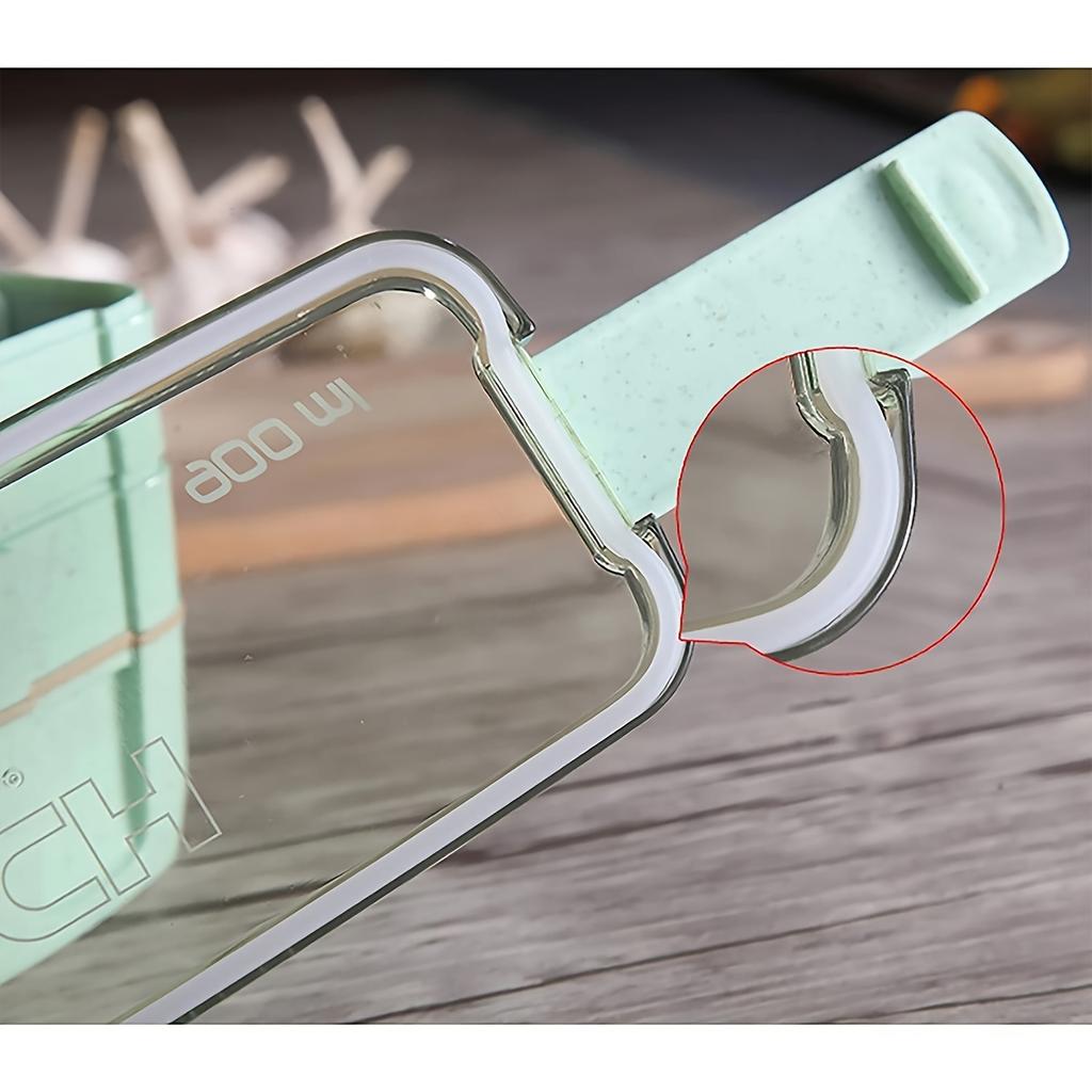 1 Set 3-in-1 Bento Box Set - Microwave And Dishwasher Safe Lunch Box With Dividers And Utensils - Perfect For School, Travel, And Snacks