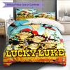 Lucky Luke Sengetøy Dyne Sett Dynetrekk Putetrekk Hjemmeinnredning Bursdagsgave (1 * dynetrekk + 2 * putetrekk, uten kjerne)