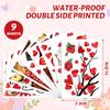 Valentine's Day Window Clings Window Stickers Love Heart Dog Double-Sided Glass Decals for Wedding Anniversary Home Office Classroom Party Wall