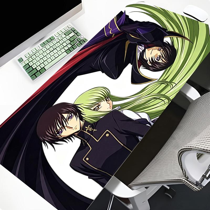 Kawaii Mouse Pad Xxl Gaming Desk Mat Pc Computer Game Accessories Nonslip Cool Keyboard Pad Code Geass Anime Extended Mousepads