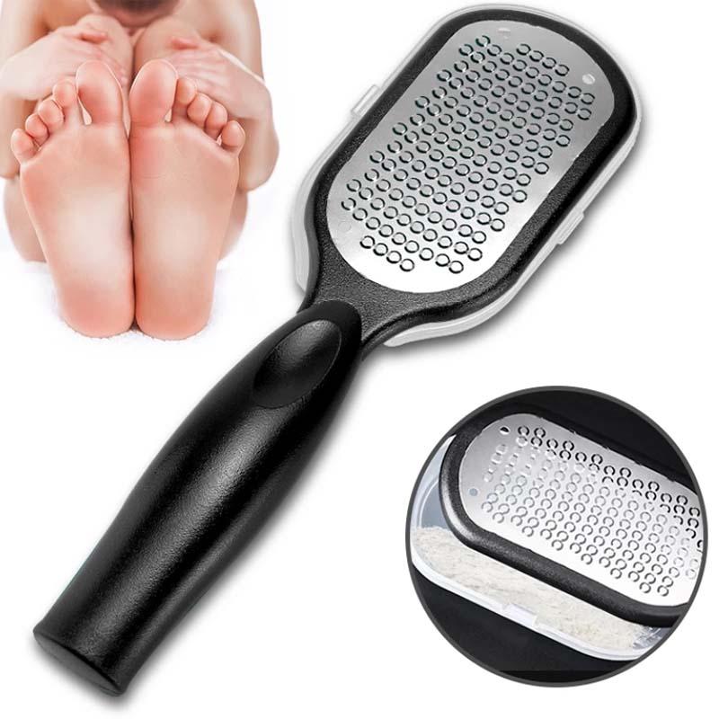 Pedicure Foot File Callus Remover Stainless Steel Foot Scraper Portable Rasp Colossal Foot Grater Scrubber Pro for Wet/Dry Feet