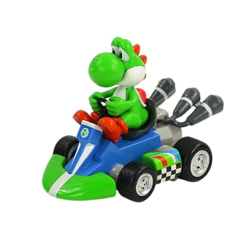 

HOT Mario Kart Figure Mario Power Car Cartoon Action Figure Adorable PVC Model Desktop Ornaments decoration Playthings Holiday Gifts