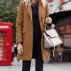 Fashion Casual Loose Breasted Long Solid Woolen Medium Outerwear Women Color Coat