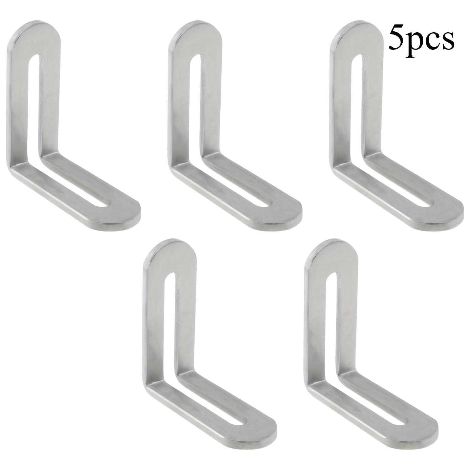 

5pcs 47mmx47mmx19mm Furniture Reinforcement Right Angle Connector L Bracket Single Slot Corner Code Silvery Adjustable L Bracket