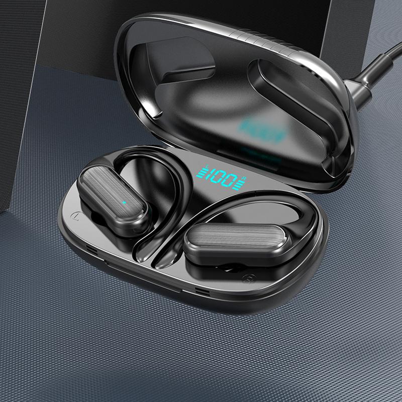 Wireless Headphones  Sport Bluetooth  Earphone  Smart Touch HiFI 9D Stereo Waterproof Ear Hook Headset with Microphone