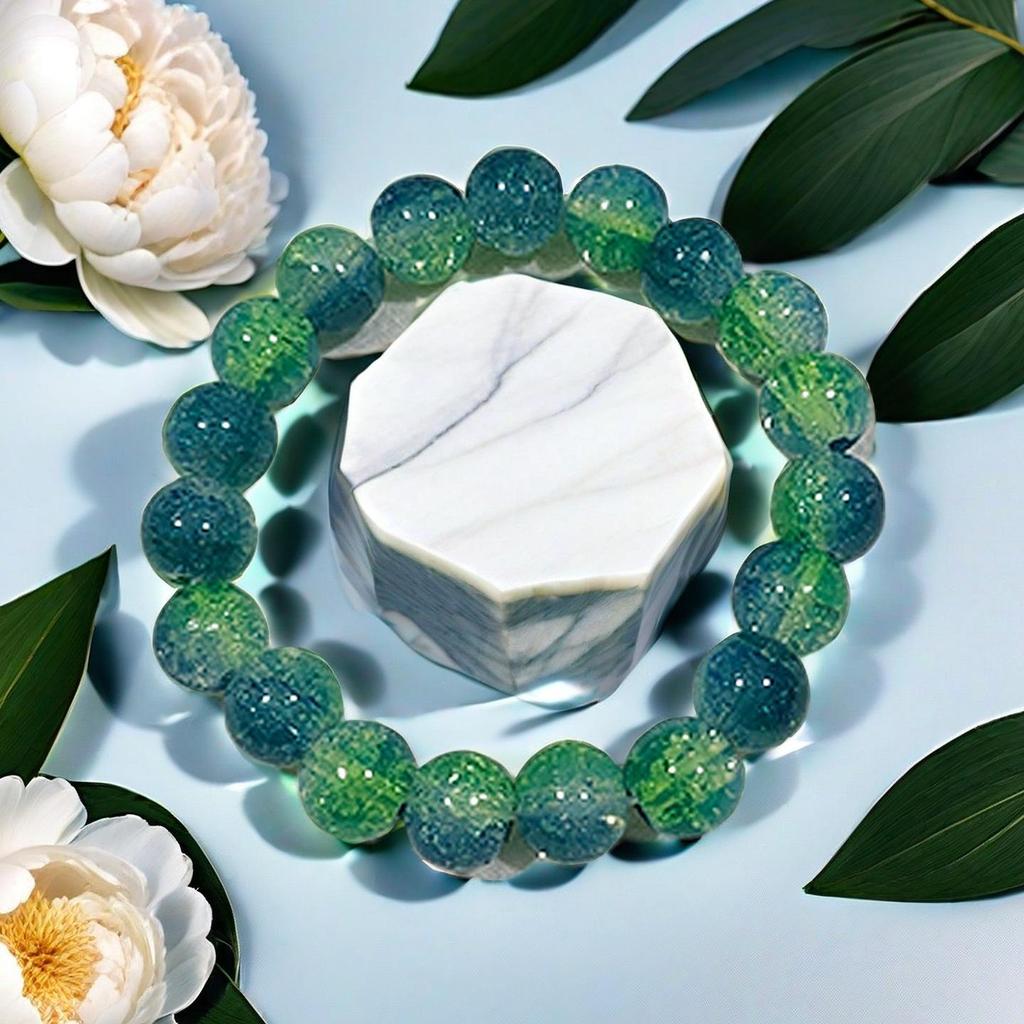 Summer Special Two-Tone Glass Beads Floral Bracelet – Luxurious & Soft Design for Women and Students