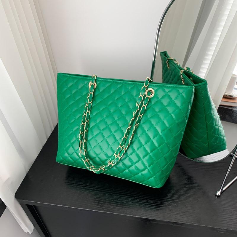 Large capacity large bag women's new trendy versatile shoulder bag messenger bag diamond chain bag tote bag