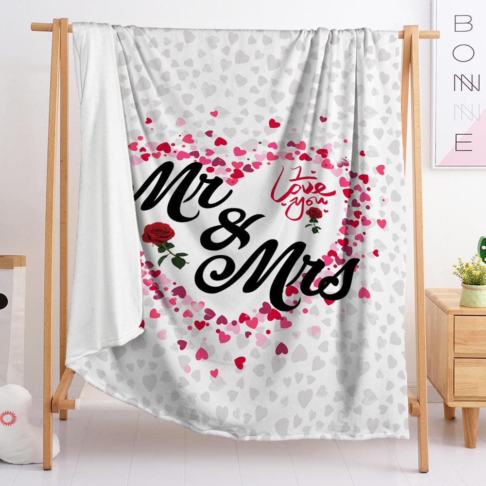 Valentine'S Day Blanket Love Flannel Blanket Autumn Spring Autumn European And American Sizes