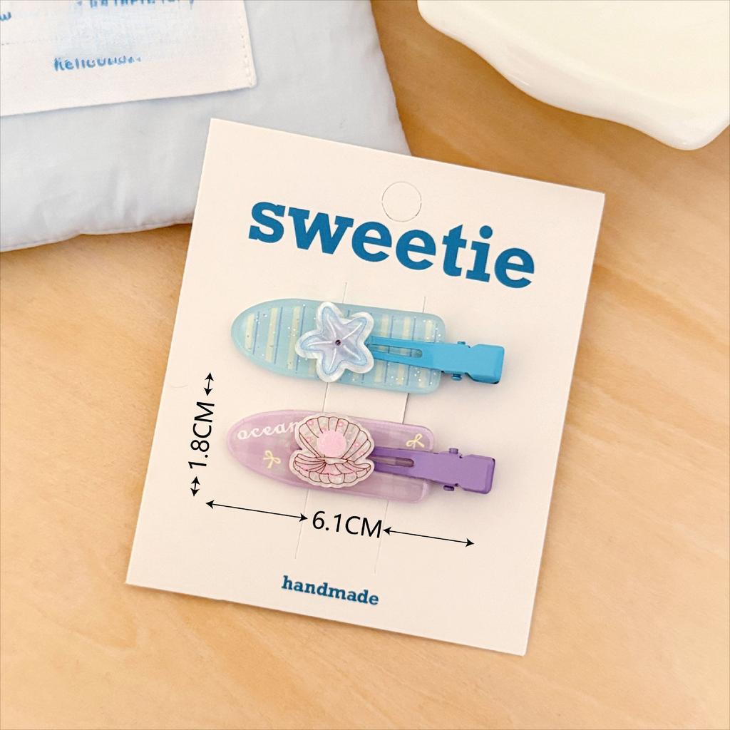 2 Pcs/set Cute Puppy Hair Side Clips Sweet Adorable Seameless Bangs Clip Trendy Duckbill Clips Hair Accessories