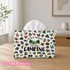 1pc 2d Flat-printed 17.78x10.92x12.95cm Tissue Box Colorful Video Game Controller Gaming Doodle Pattern Decorative Napkin Storage for the Living Room 