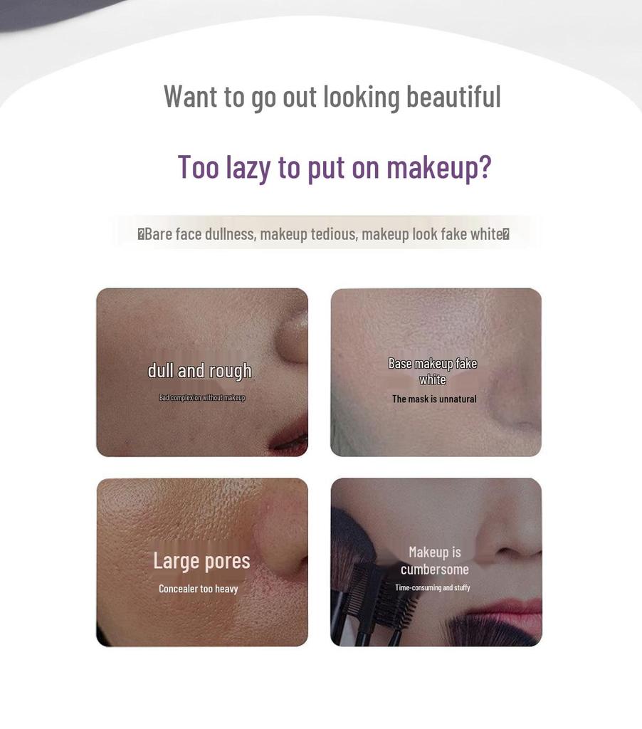 WODWOD Lazy Person's Hydrating Brightening Cream - Waterproof, Sweatproof, Long-Lasting Natural Finish