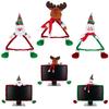 3 Pack Christmas Computer Monitor Covers Elastic Xmas Decorations Reindeer Computer Monitor Border Cover, Elastic Laptop Compute