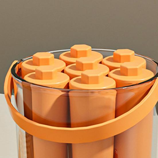 Vassoio per Cubetti di Ghiaccio Lungo, Stampo per Ghiaccio Cilindrico per Bottiglia d'Acqua, Vassoio Flessibile Senza BPA per Freezer per Caffè Cold Brew, Succhi, Whiskey